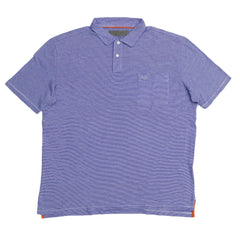 POLO MEN -  BLUE WHITE THIN STRIPS