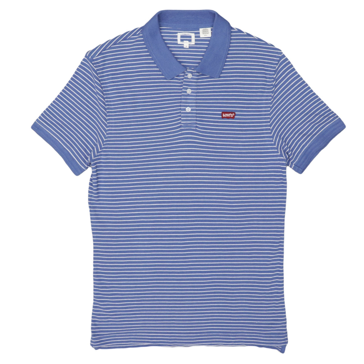 POLO MEN - BLUE WITH WHITE PIN STRIPS