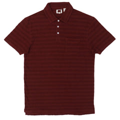 POLO MEN - DARK AND CRIMSON RED STRIPES