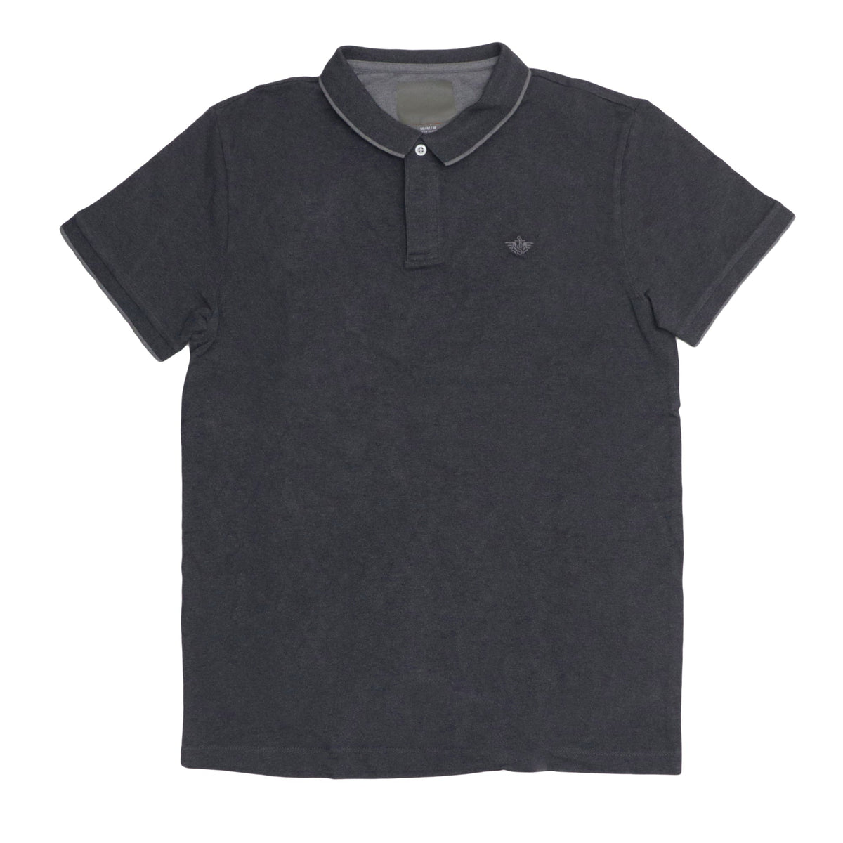 POLO MEN - DARK GREY WITH LIGHT GREY COLLAR STRIP