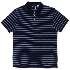 POLO MEN - DEEP BLUE AND GREY STRIPS