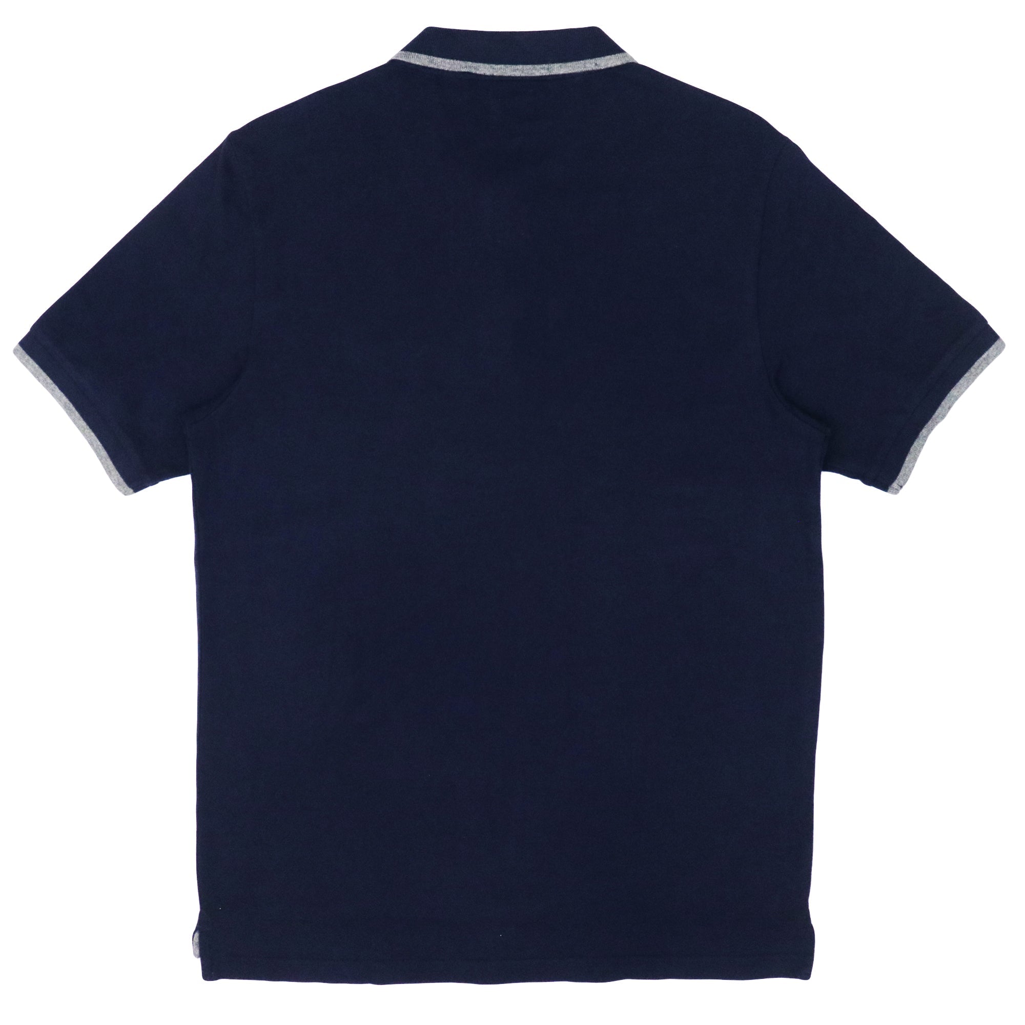 POLO MEN - DEEP BLUE WITH GREY COLLAR STRIP