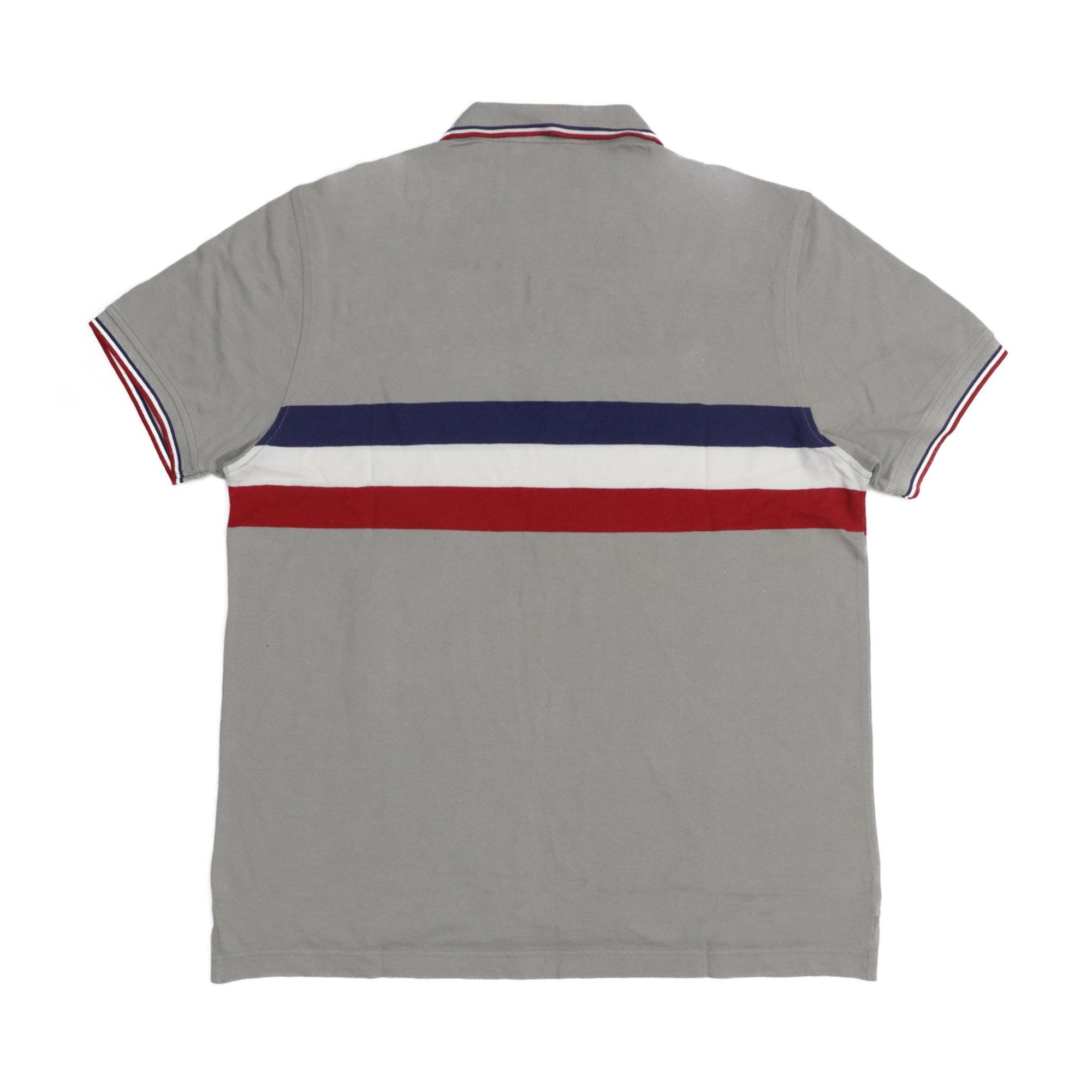 POLO (MEN) - GREY WITH RBW CHEST STRIPES