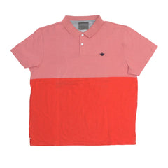 POLO MEN - HALF PINK HALF ORANGE