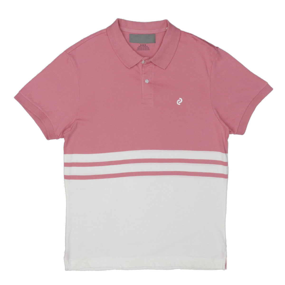 POLO MEN - HALF WHITE HALF PINK