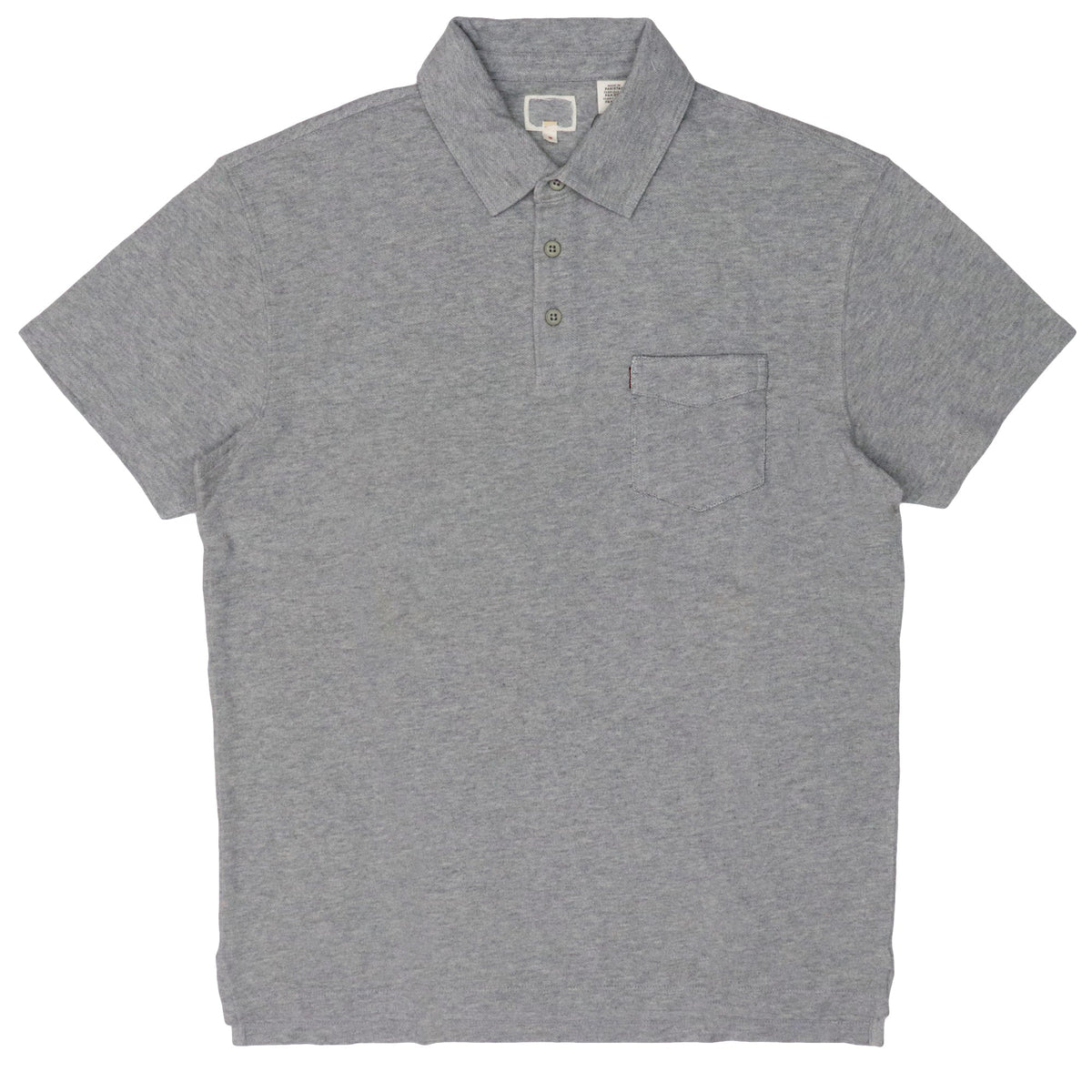 POLO MEN - LIGHT HEATHER GREY FRONT POCKET
