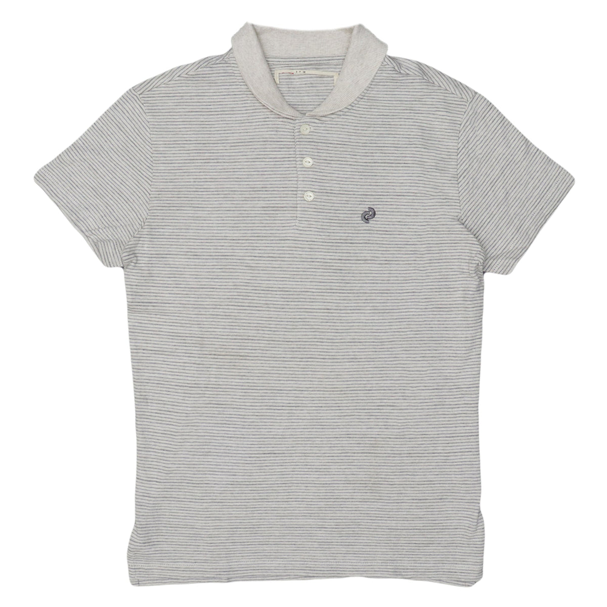 POLO MEN - OFF WHITE AND GREY STRIPS