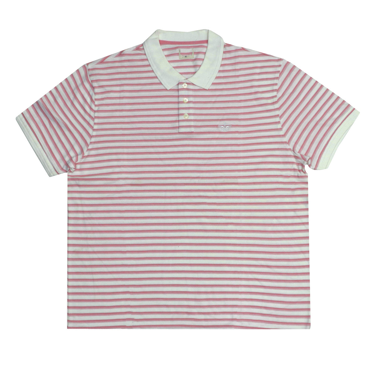 POLO MEN - PINK  WHITE STRIPES