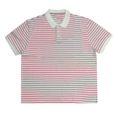 POLO MEN - PINK  WHITE STRIPES
