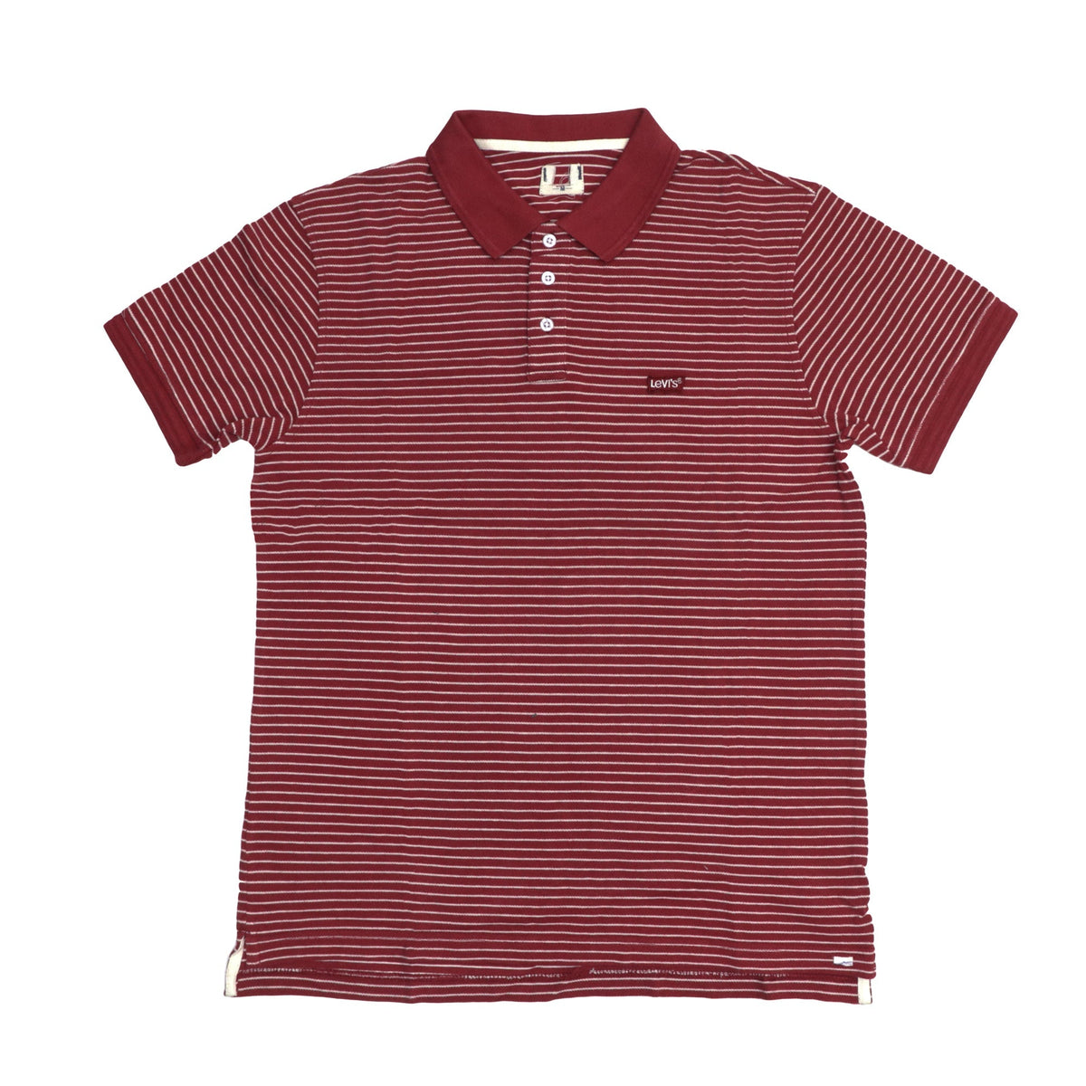 POLO MEN - RED AND OFF WHITE STRIPS
