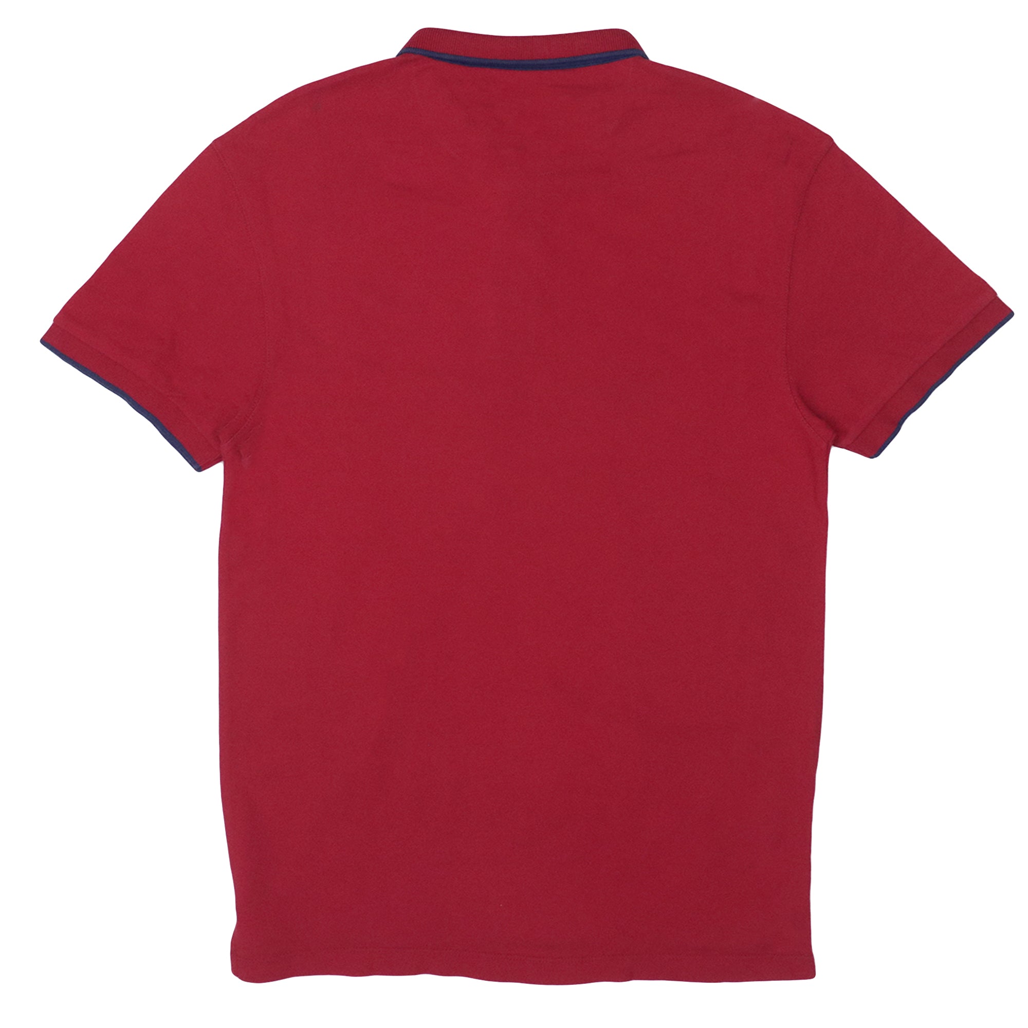 POLO MEN - RED WITH BLUE BAND COLLAR STRIP