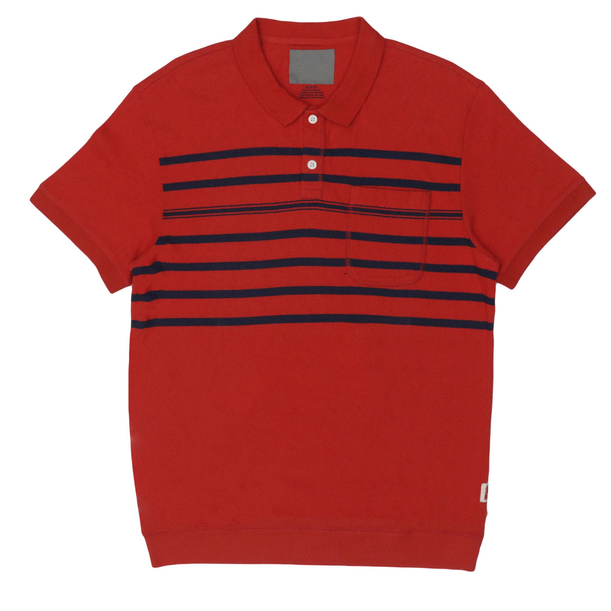 POLO MEN - RED WITH BLUE CHEST STRIPES