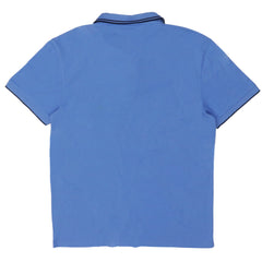 POLO MEN - SKY BLUE WITH DEEP BLUE COLLAR STRIP