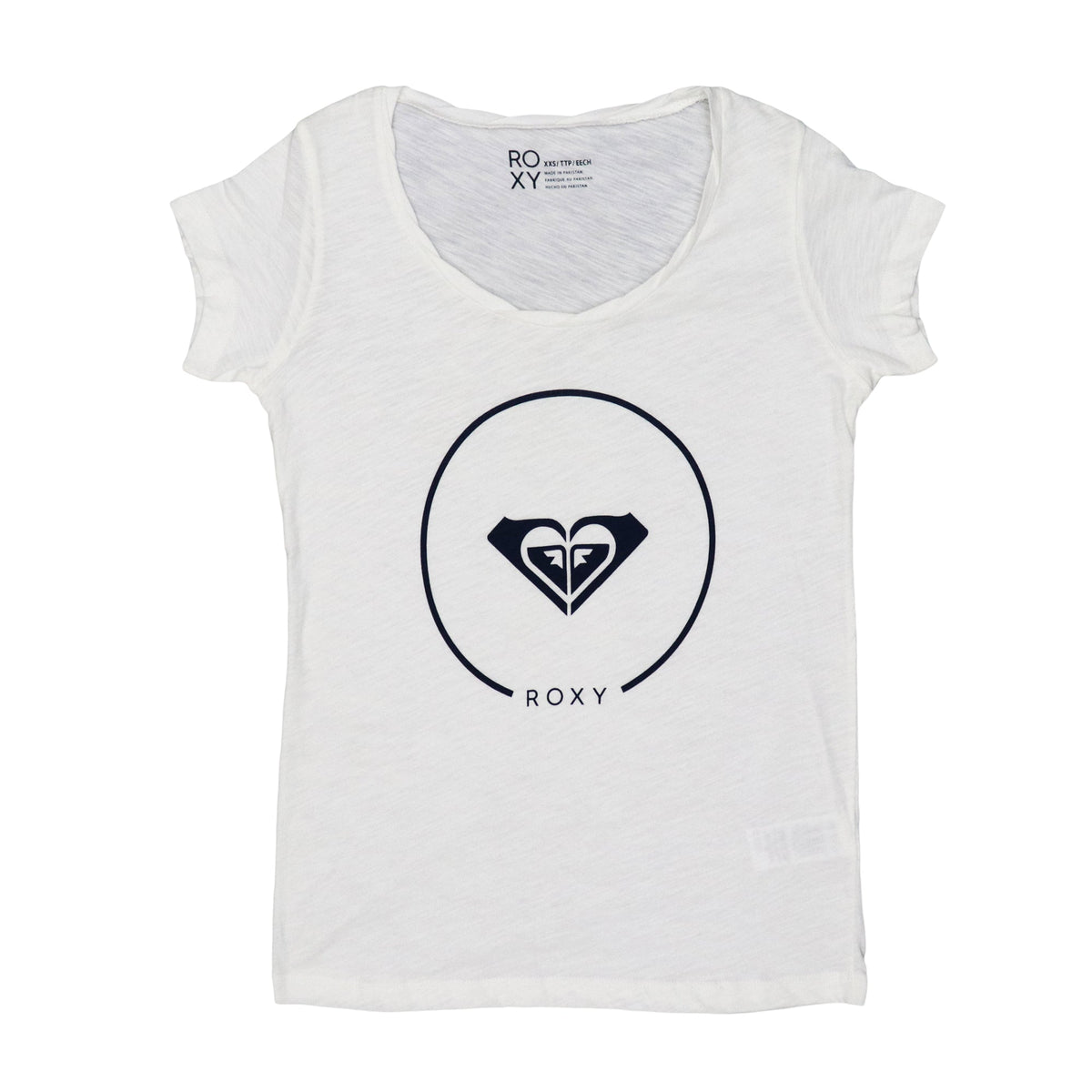 T-SHIRT (WOMEN) -WHITE WITH BLACK HEART