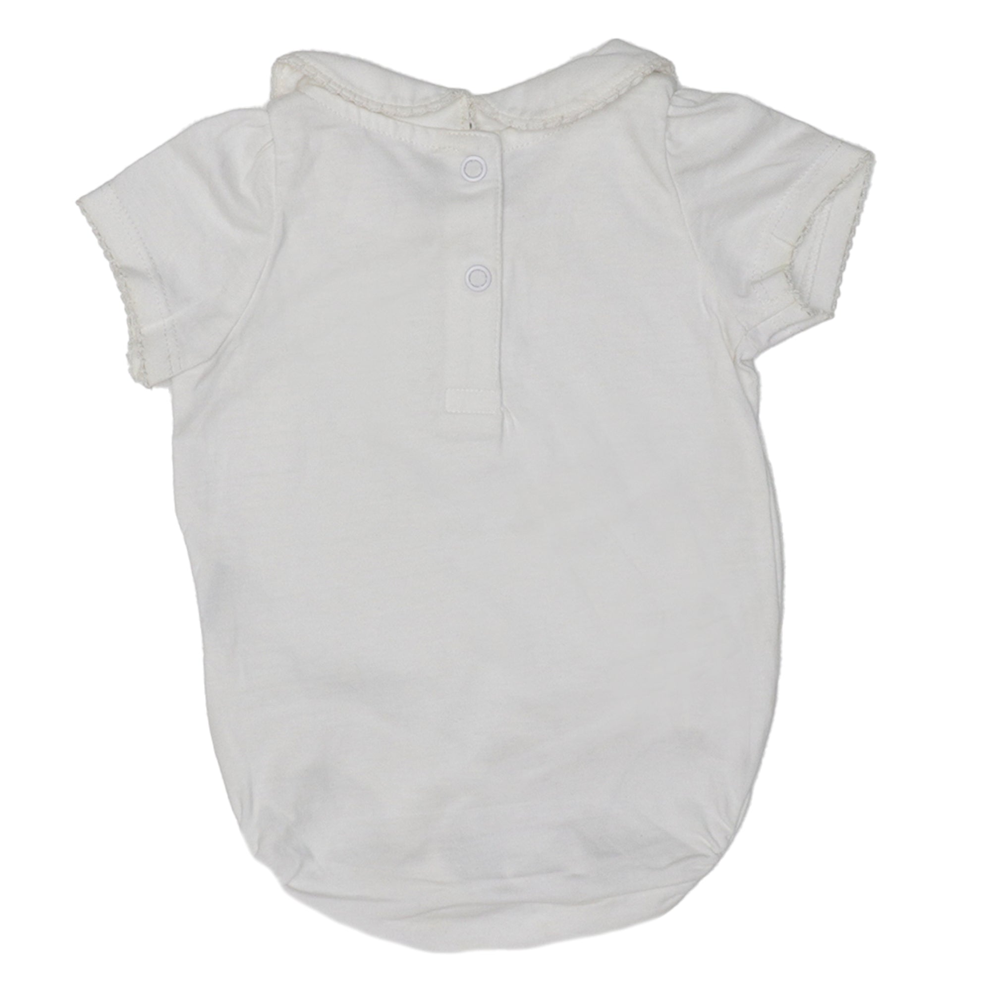 Baby Romper - WHITE COLLAR WITH LACE