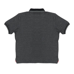 POLO (MEN) - DARK GREY WITH  LIGHT GREY DOUBLE STRIP COLLAR