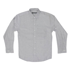 CASUAL SHIRT (MEN) - LIGHT GREY WITH FRONT POCKET