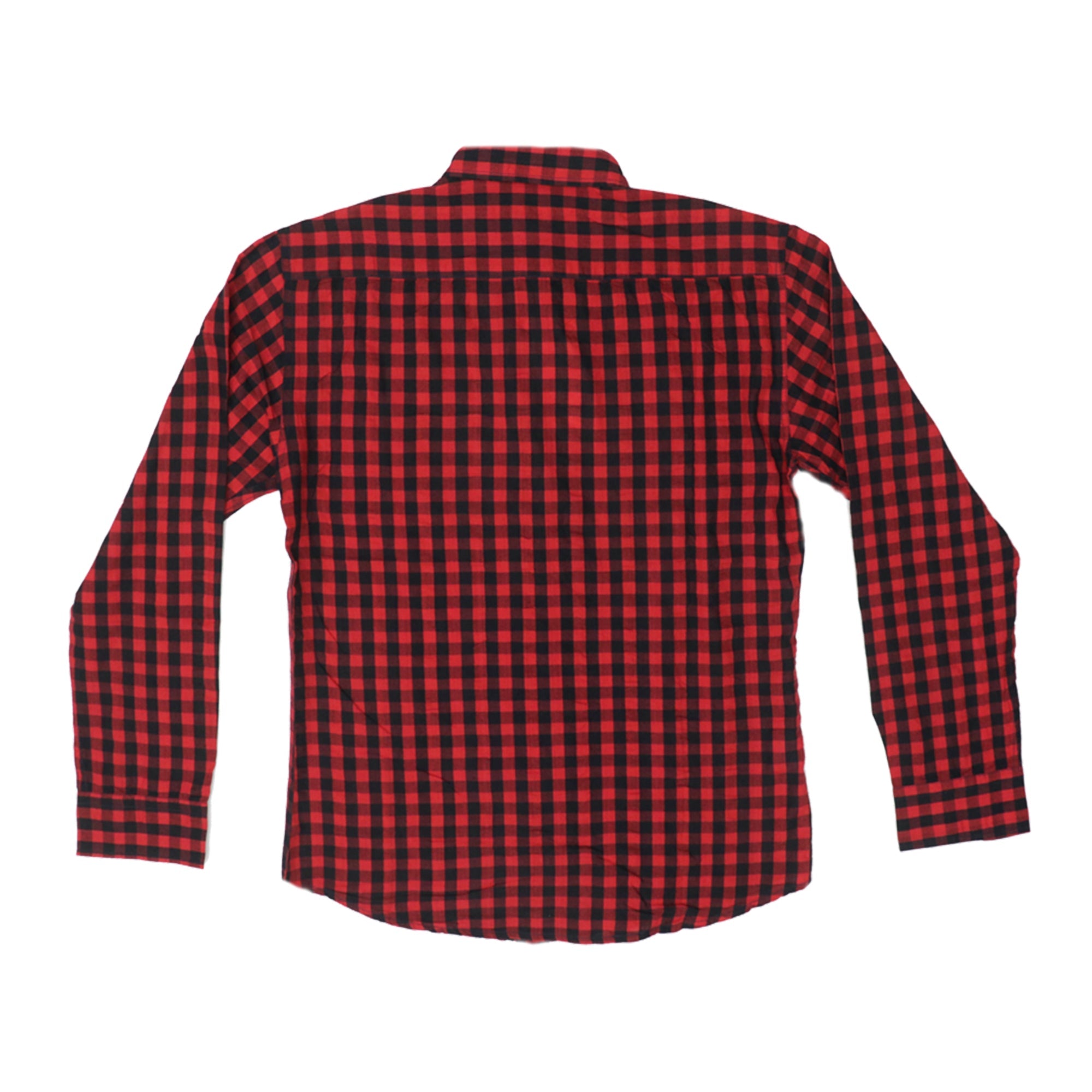 CASUAL SHIRT (MEN) - RED & BLACK CHECKS WITH FRONT POCKET