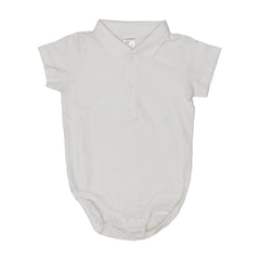 Baby Romper - PLAIN WHITE COLLAR