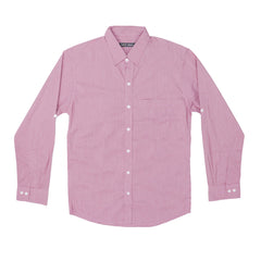 CASUAL SHIRT (MEN) - PINK WITH FRONT POCKET