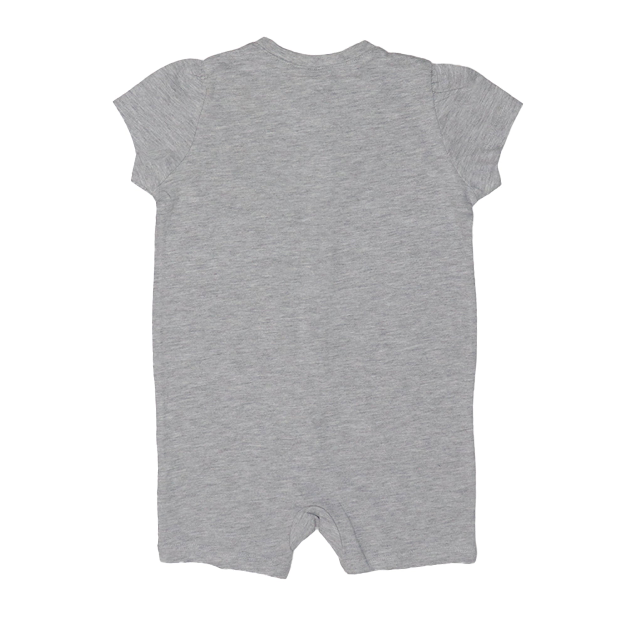 Baby Romper - HEATHER GREY FRONT BUTTON