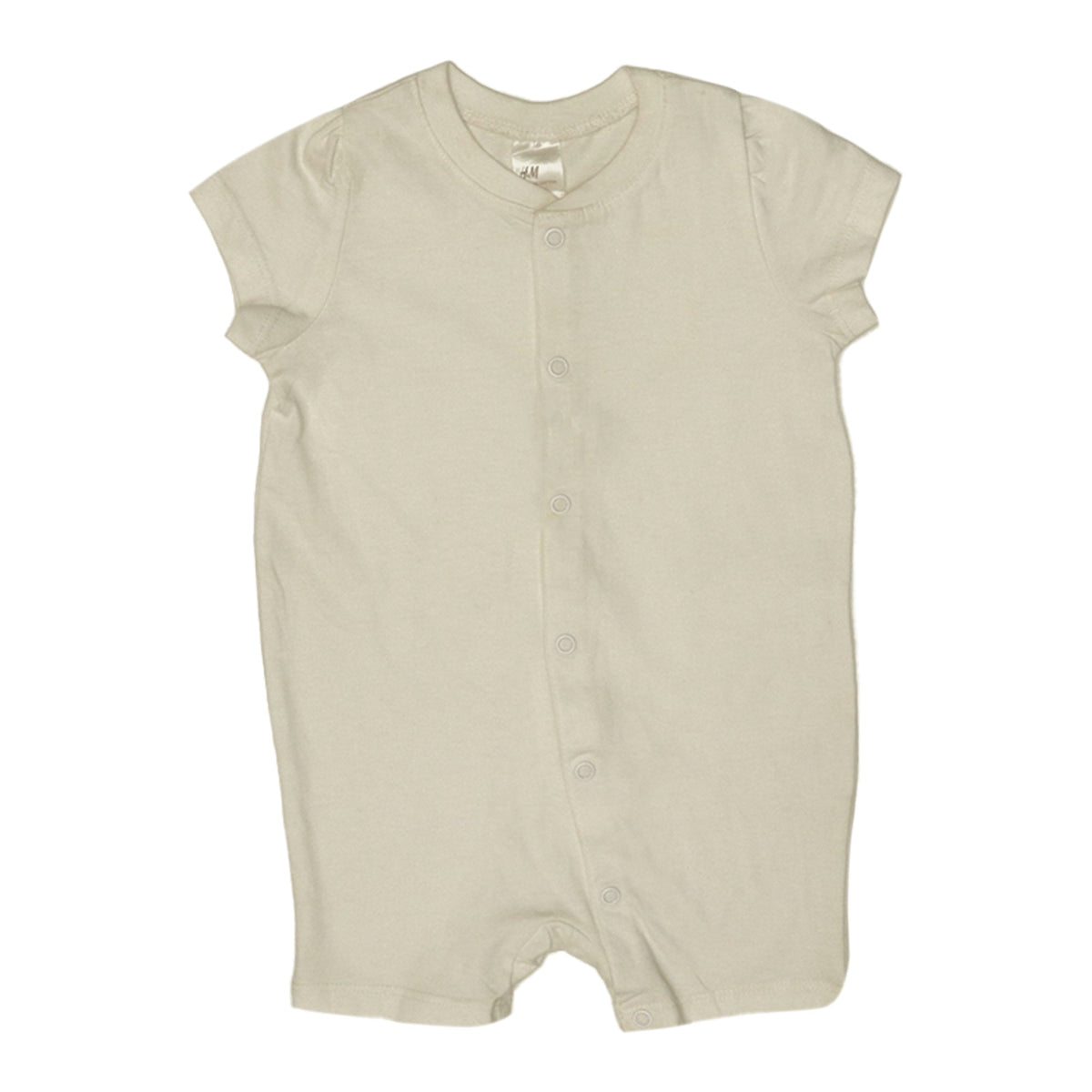 Baby Romper - PLAIN WHITE FRONT BUTTON