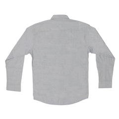 CASUAL SHIRT (MEN) - LIGHT GREY WITH FRONT POCKET