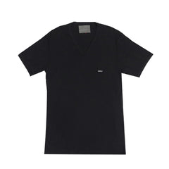 V-neck T-shirts (Men) - BLACK WITH BLACK TAG