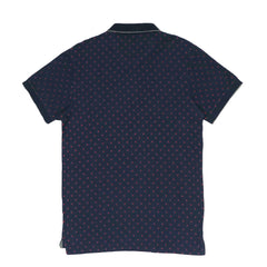 POLO (MEN) - BLUE WITH RED BLUE DOTS