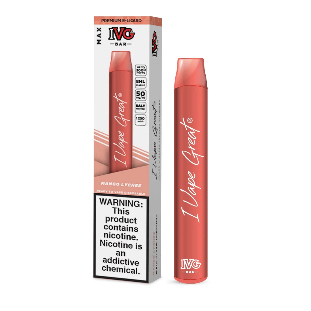 IVG BAR MAX MANGO LYCHEE ICE DISPOSABLE VAPE